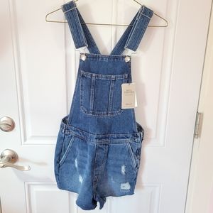 Denim Shorts Overalls